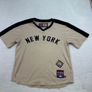 NLBM Negro Leagues Baseball Museum New York T-Shirt Men's Large Patches